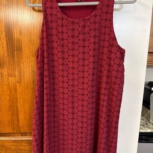 Final Touch Burgundy Patterned Mini Dress